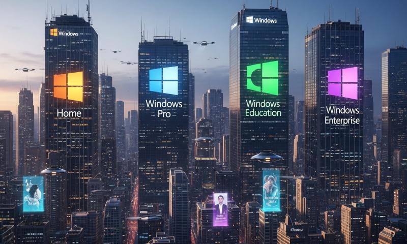 دليلك الكامل لإصدارات ويندوز (Windows): ما الفرق الحقيقي بين Home, Pro, Enterprise, و Education؟ وأي نسخة تحتاجها فعلاً؟